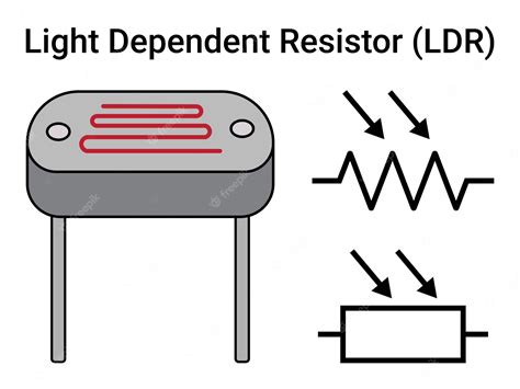 Premium Vector Light Dependent Resistor Ldr Electronic Component