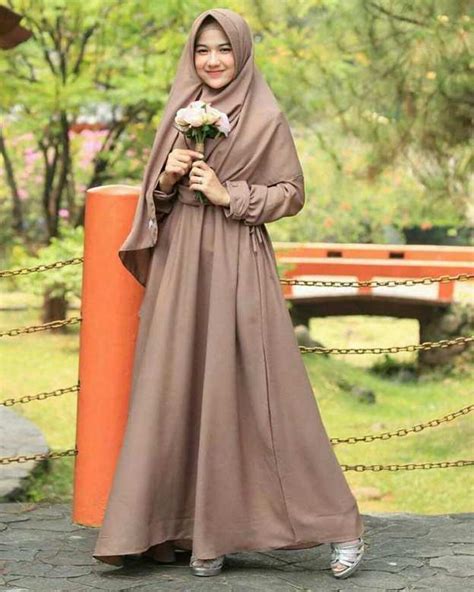 gamis syar model baju gamis terbaru lebaran 2019 hijab muslimah