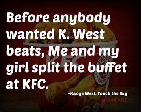 Vote up the best raps based on lyrics, the beat, catchy hooks, cool instrumentals, and everything else that goes into making a legendary hit. The 23 Most Ridiculous Food Lyrics from Kanye West