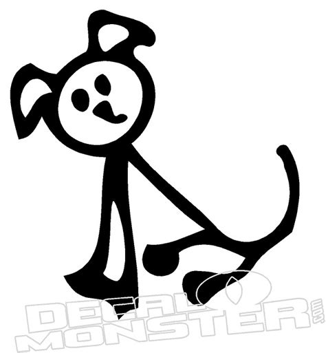 Stick Dog Funny Pet Decal Dm