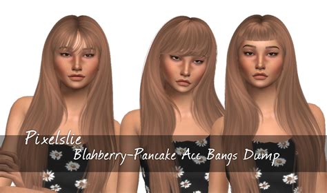 Long Hair With Bangs Sims 4 Cc Maxis Match Nelobit