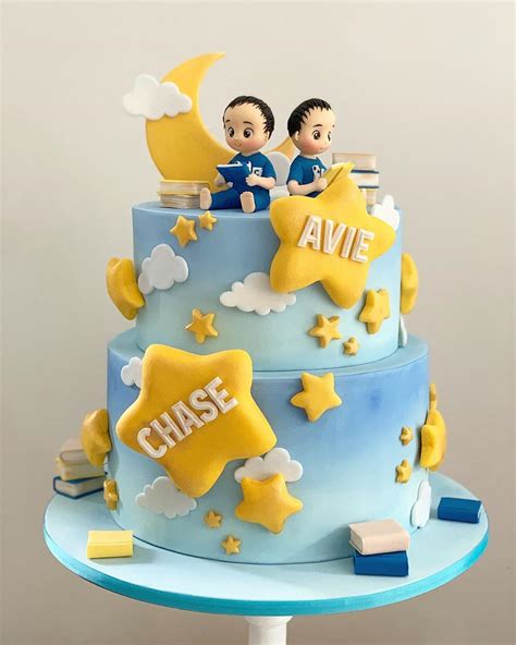 Ocs Kitchen On Instagram Cake For Twin Boys Littlemissoccakes