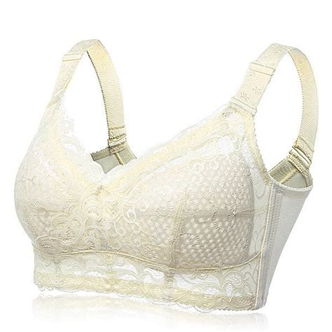 Plus Size Seamless Breathable Full Cup Brassiere Gather Lace Wireless Thin Bra Banggood Mobile