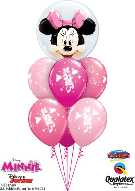 Download Hd Disney Minnie Mouse Pink Bubble Bouquet At London Helium