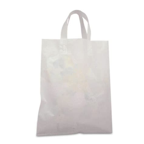 Opaque Flat Plastic Handle Bags 25 Mil Thick Quantity 250 Width