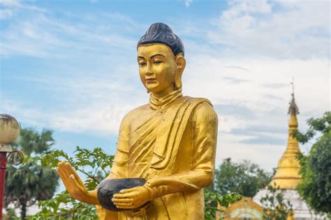 The Buddha Statue In Burma Style In Bago Town Of Myanmar Stock Photo
