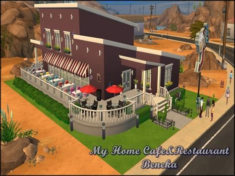 The Sims Resource My Home Cafe And Restaurant • Sims 4 Downloads