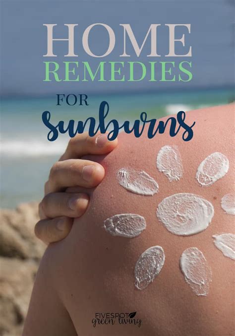The Best Home Remedies For Sunburn Relief Five Spot Green Living