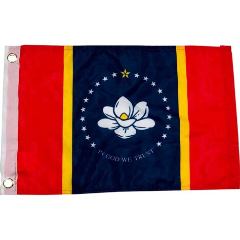 State Of Mississippi New Ms Flag With Magnolia Flower