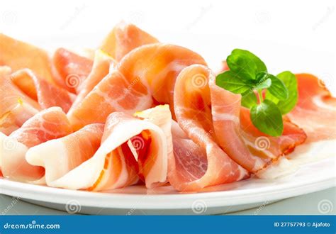 Thinly Sliced Prosciutto Stock Photos Image 27757793