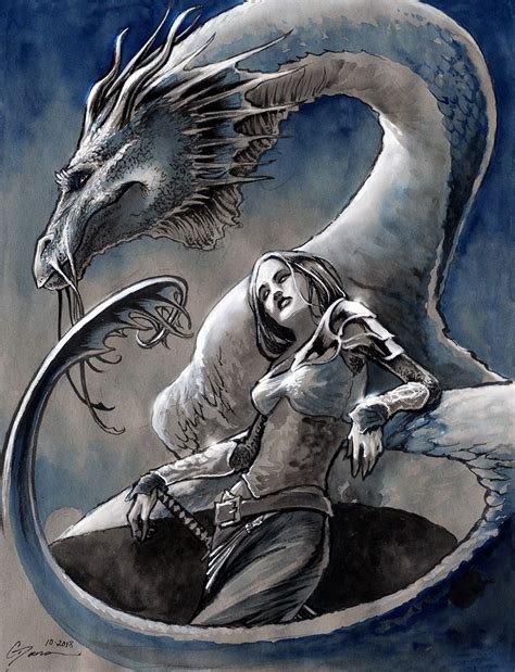 Lady And Her Ride By Danielgovar On Deviantart Dragon Pictures