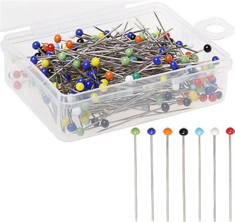 Defutay 100pcs Sewing Pins For Fabric Straight Pins With