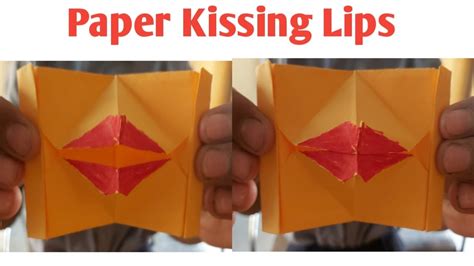 How To Make Paper Kissing Lips Kissing Paper With Lipstick Origami
