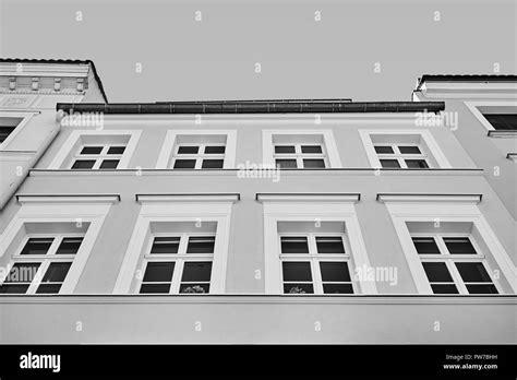 Classical Building Facade Classic European Architecture Black And