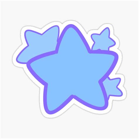 Y2k Stars Blue And Purple Sticker For Sale By Gross Girl99 Redbubble