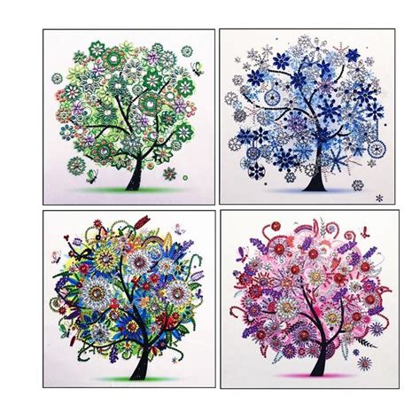 5d Diy Diamond Painting Four Seasons Tree
