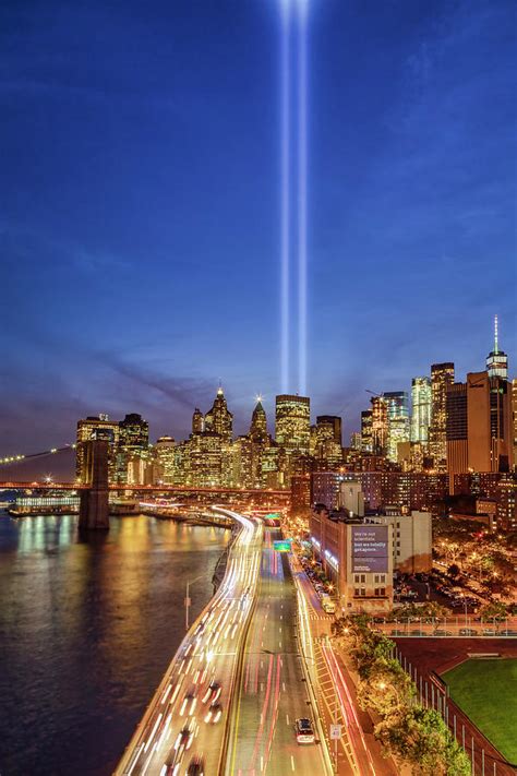 911 Tribute In Light In Nyc Ii Photograph By Susan Candelario Fine