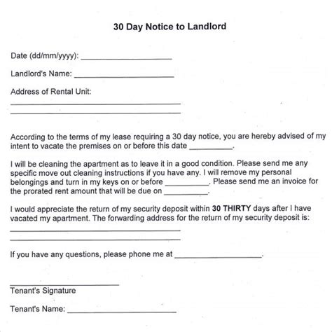 day notice  landlord    landlord  day
