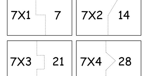 Pedagógiccos Quebra Cabeça Da Multiplicação Tabuada Do 7 E Do 8