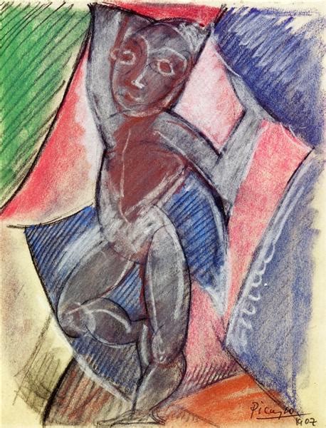 Nude With Raised Arms 1907 Pablo Picasso WikiArt Org