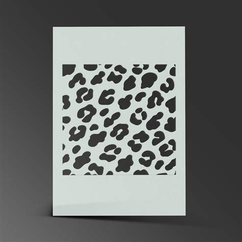 Leopard Print Stencil Big Cat Mylar Sheet Painting Wall Art Etsy