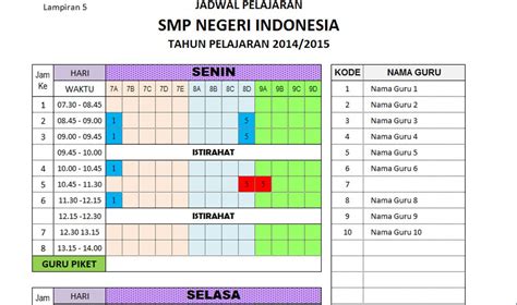 Download Aplikasi Jadwal Pelajaran Dengan Excel Cara Mengajarku Riset