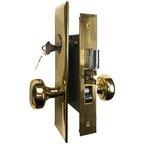 Grip Tight Tools Brass Mortise Entry Left Hand Door Lock Set With 2 34