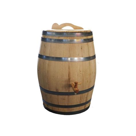 Real Wooden Rain Barrel 10 Gallons Complete Edition