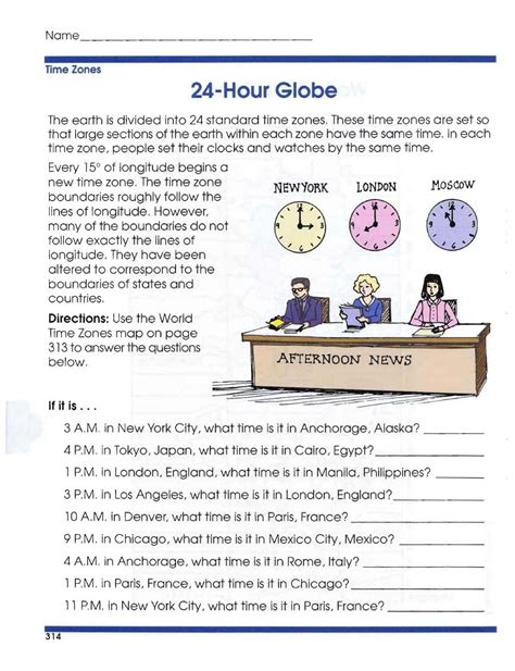 International Time Zones Worksheet Worksheet Fun