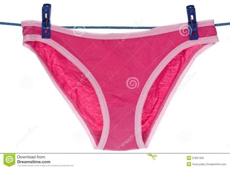 Red Panties Hung On The Clothes Line Stock Image Image Of Bikini Underwear 27837459