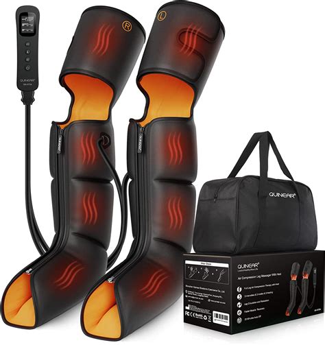 Quinear Leg Massager 3 In 1 Foot Calf And Thigh Massager With Heat And Compression