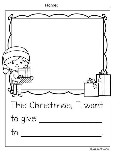 Free Christmas Printables Literacy And Math Writing Prompt Ms
