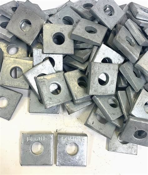 Square Washers Beveled F436 Galvanized Oal1 34 Oaw1 34 Lot Of 78