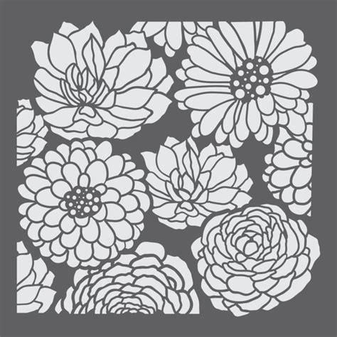Abstract Floral Mini Craft Stencils Reusable Stencil Craft Etsy