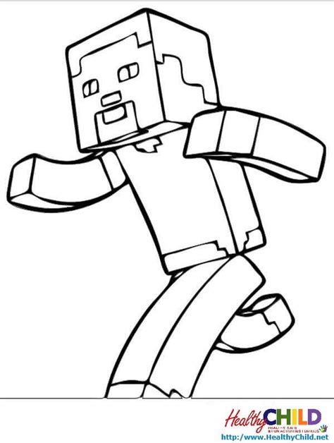 This black spider has glowing red eyes and spawns. Minecraft Steve Coloring Pages at GetColorings.com | Free ...