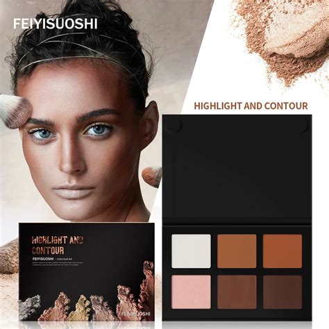 Feiyisuoshi 6 Colors Pro Light Medium Contour Kit Bronze Glow Pressed