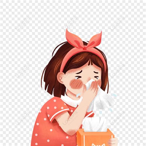 Sneezing Girl Png Image And Clipart Image For Free Download Lovepik