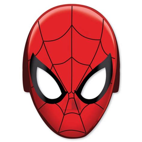 Marvel Superhero Spider-man Birthday Party 8 Paper Mask Favours for