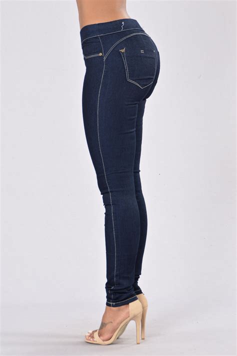 Bootify Butt Shaping Jegging Blue Black Fashion Nova Jeans