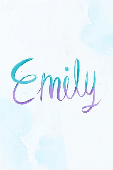 Emily Name Hand Lettering Vector Font Free Image By Rawpixel Com