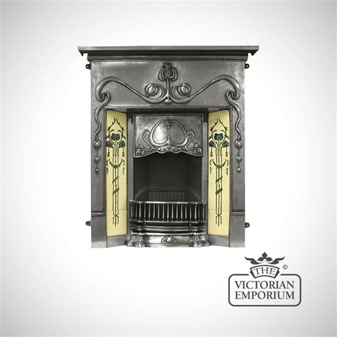 Valentine Victorian Style Cast Iron Fireplace With Decorative Tiles