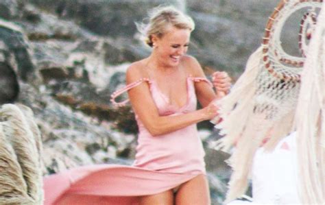 Malin Akerman Upskirt At Her Beach Wedding Scandal Planet