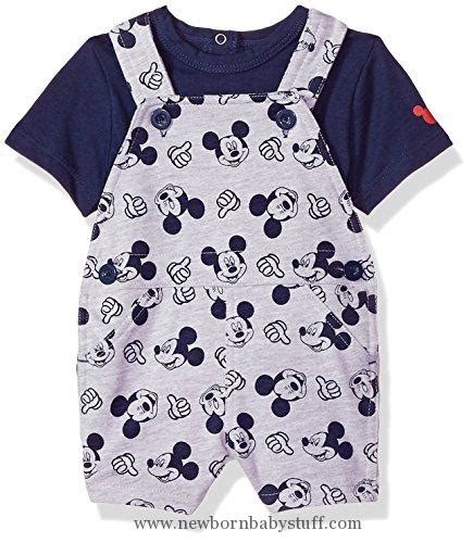 Baby Boy Clothes Disney Baby Boys Mickey Knit Shortall Set