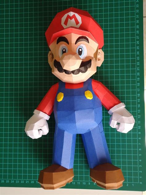 Super Mario Papercraft Mario Origami Бумажные скульптуры Поделки