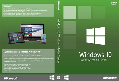Windows 10 Cover Windows Media Center Dvd Cover By Joostiphone On