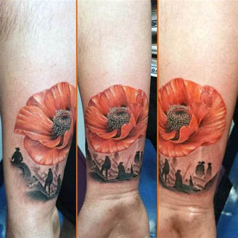 Tattoos by improb september 29, 2019. 75 Poppy Tattoo Designs For Men - Remembrance Flower Ink