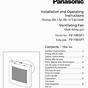 Panasonic Fv-10ve1 Manual