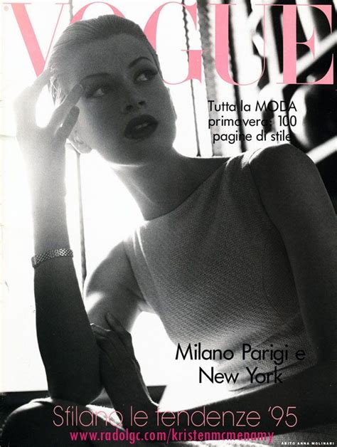 Vogue Italia January 1995 Kristen Mcmenamy By Steven Meisel Steven