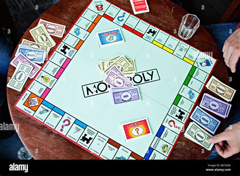 Monopoly Table Round Game Stock Photo Alamy