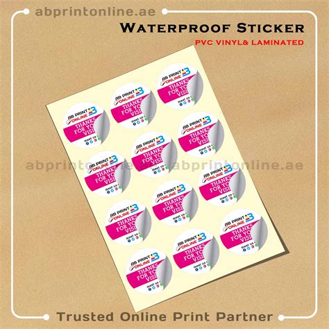 Waterproof Sticker Printing Ab Print Online